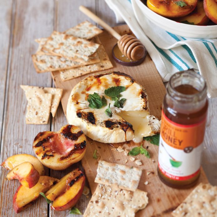 Grilled-Brie-with-Peaches