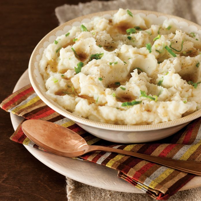 buttermilk mashed potatoes with browned butter