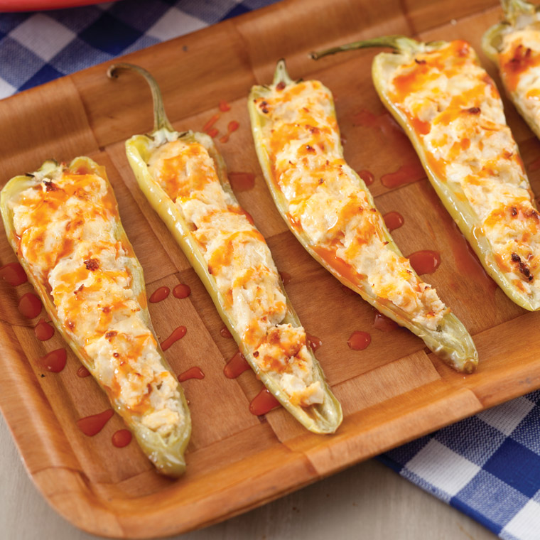 Buffalo Chicken Banana Peppers - Taste of the South