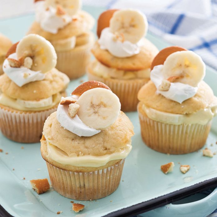 Banana Pudding Filled Cupcakes