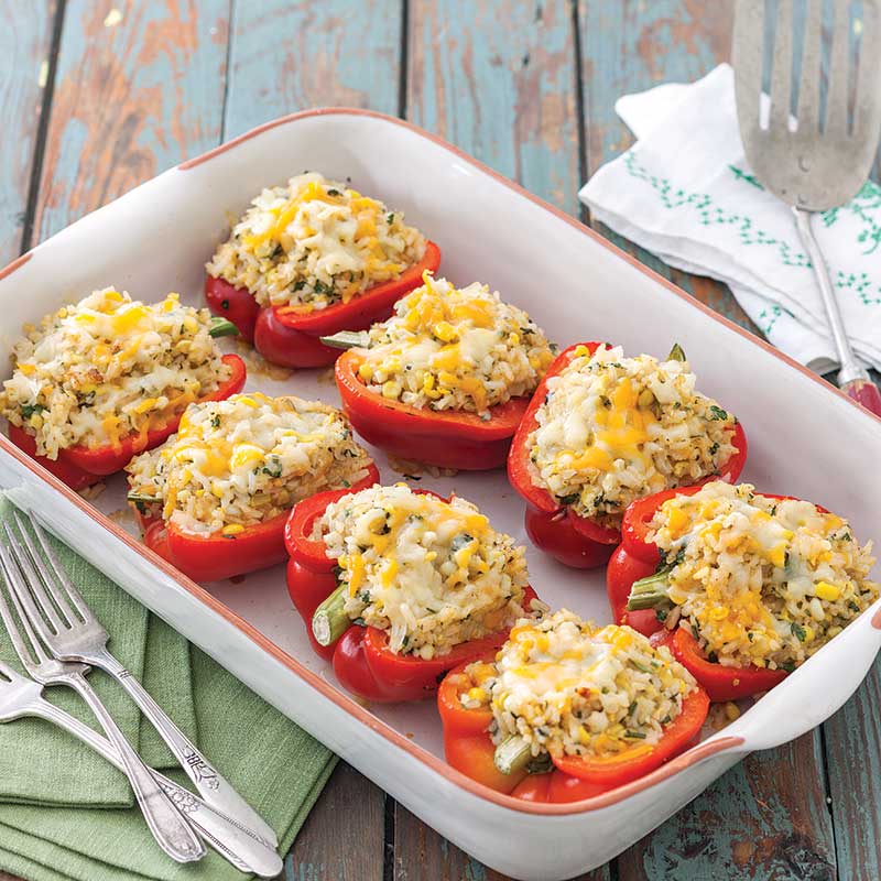 Creamed Corn And Rice Stuffed Bell Peppers Taste Of The South,How To Freeze Mushrooms Youtube