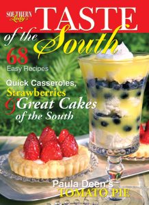 Taste of the South Cover with strawberry tart and blueberry parfait