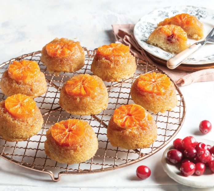 Mini Upside-Down Orange-Cranberry Cakes