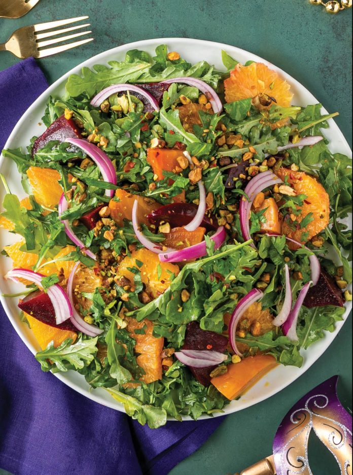 Purple, Green, and Gold Salad