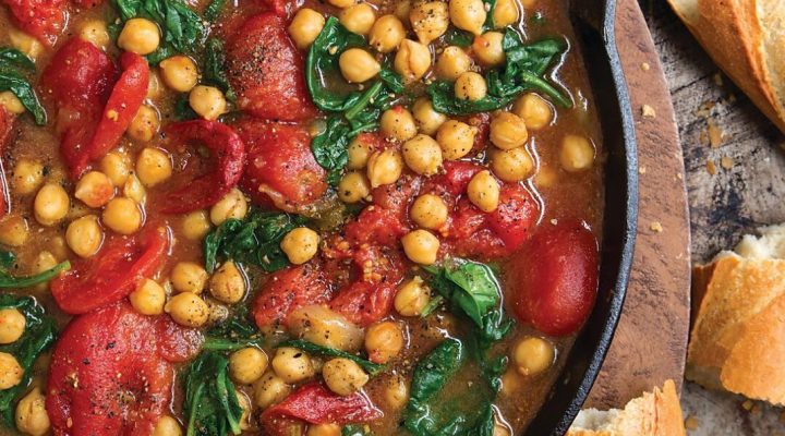 Braised Garbanzo and Tomatoes